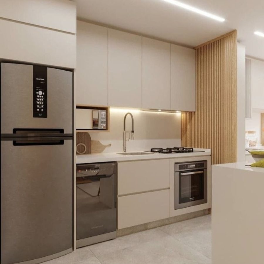 Triângulo de Trabalho: Geladeira, Pia e Fogão